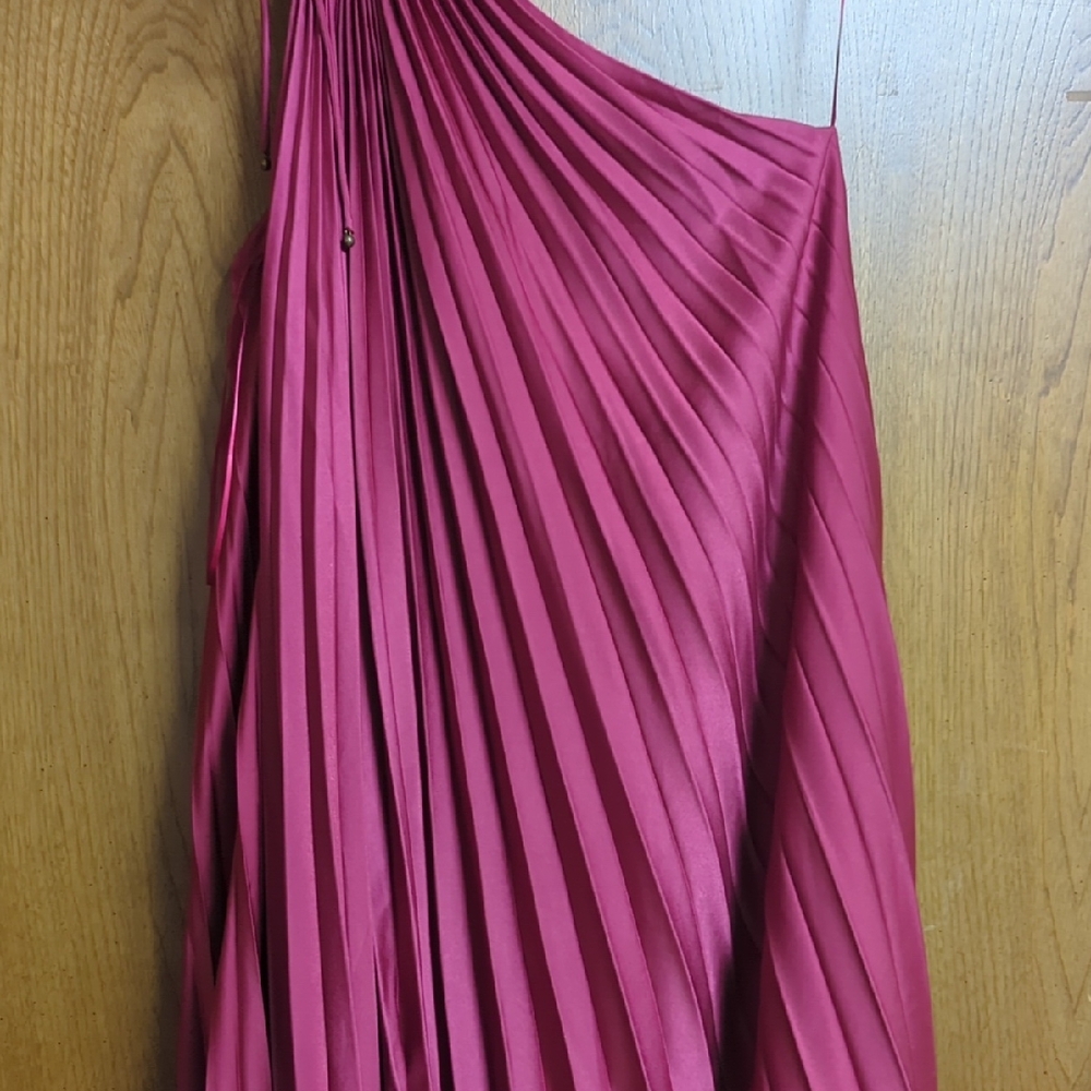 Elegant Pink Pleated Skirt